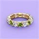 3 - Laida 4.00 mm Peridot and Lab Grown Diamond Eternity Band 