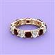 3 - Laida 4.00 mm Red Garnet and Lab Grown Diamond Eternity Band 