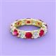 3 - Laida 4.00 mm Ruby and Lab Grown Diamond Eternity Band 