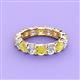 3 - Laida 4.00 mm Yellow Diamond and Lab Grown Diamond Eternity Band 