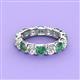 3 - Laida 4.00 mm Created Alexandrite and Lab Grown Diamond Eternity Band 