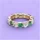 3 - Laida 4.00 mm Created Alexandrite and Lab Grown Diamond Eternity Band 
