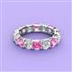 3 - Laida 4.00 mm Pink Sapphire and Lab Grown Diamond Eternity Band 