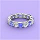 3 - Laida 4.00 mm Tanzanite and Lab Grown Diamond Eternity Band 