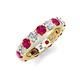 5 - Laida 3.80 mm Ruby and Diamond Eternity Band 