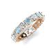 5 - Laida 3.80 mm Aquamarine and Diamond Eternity Band 