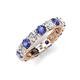 5 - Laida 3.80 mm Iolite and Diamond Eternity Band 