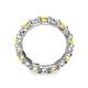 6 - Laida 3.80 mm Yellow and White Diamond Eternity Band 