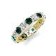 5 - Laida 3.80 mm London Blue Topaz and Diamond Eternity Band 