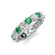 5 - Laida 3.80 mm Diamond and Lab Created Alexandrite Eternity Band 