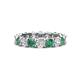1 - Laida 3.80 mm Diamond and Lab Created Alexandrite Eternity Band 