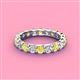 4 - Laida 3.40 mm Yellow Sapphire and Diamond Eternity Band 