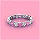 4 - Laida 3.40 mm Pink Sapphire and Diamond Eternity Band 
