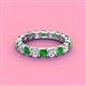 4 - Laida 3.40 mm Green Garnet and Diamond Eternity Band 