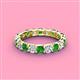 4 - Laida 3.40 mm Green Garnet and Diamond Eternity Band 