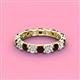 4 - Laida 3.40 mm Red Garnet and Diamond Eternity Band 