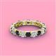 4 - Laida 3.40 mm Black and White Diamond Eternity Band 