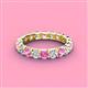4 - Laida 3.40 mm Pink Sapphire and Diamond Eternity Band 