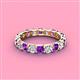 4 - Laida 3.40 mm Amethyst and Diamond Eternity Band 