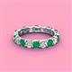 4 - Laida 3.40 mm Emerald and Diamond Eternity Band 