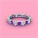 4 - Laida 3.40 mm Amethyst and Diamond Eternity Band 