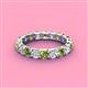 4 - Laida 3.40 mm Peridot and Diamond Eternity Band 