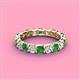 4 - Laida 3.40 mm Green Garnet and Diamond Eternity Band 