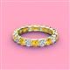 4 - Laida 3.40 mm Citrine and Diamond Eternity Band 