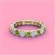 4 - Laida 3.40 mm Peridot and Diamond Eternity Band 