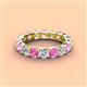 4 - Laida 3.80 mm Pink Sapphire and Lab Grown Diamond Eternity Band 