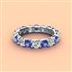 4 - Laida 3.80 mm Iolite and Lab Grown Diamond Eternity Band 