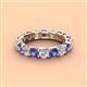 4 - Laida 3.80 mm Iolite and Lab Grown Diamond Eternity Band 