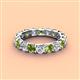 4 - Laida 3.80 mm Peridot and Lab Grown Diamond Eternity Band 