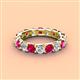 4 - Laida 3.80 mm Ruby and Lab Grown Diamond Eternity Band 