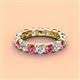 4 - Laida 3.80 mm Pink Tourmaline and Lab Grown Diamond Eternity Band 
