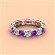 4 - Laida 3.80 mm Amethyst and Lab Grown Diamond Eternity Band 