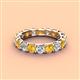4 - Laida 3.80 mm Citrine and Lab Grown Diamond Eternity Band 