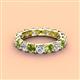 4 - Laida 3.80 mm Peridot and Lab Grown Diamond Eternity Band 