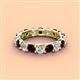 4 - Laida 3.80 mm Red Garnet and Lab Grown Diamond Eternity Band 