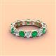 4 - Laida 3.80 mm Emerald and Lab Grown Diamond Eternity Band 