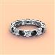 4 - Laida 3.80 mm Black Diamond and White Lab Grown Diamond Eternity Band 