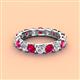 4 - Laida 3.80 mm Ruby and Lab Grown Diamond Eternity Band 