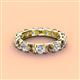 4 - Laida 3.80 mm Smoky Quartz and Lab Grown Diamond Eternity Band 