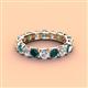4 - Laida 3.80 mm London Blue Topaz and Lab Grown Diamond Eternity Band 