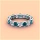 4 - Laida 3.80 mm Blue Diamond and White Lab Grown Diamond Eternity Band 