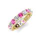 5 - Laida 3.80 mm Pink Sapphire and Lab Grown Diamond Eternity Band 