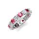 5 - Laida 3.80 mm Pink Tourmaline and Lab Grown Diamond Eternity Band 