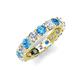 5 - Laida 3.80 mm Blue Topaz and Lab Grown Diamond Eternity Band 