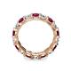 6 - Laida 3.80 mm Rhodolite Garnet and Lab Grown Diamond Eternity Band 