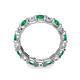 6 - Laida 3.80 mm Emerald and Lab Grown Diamond Eternity Band 
